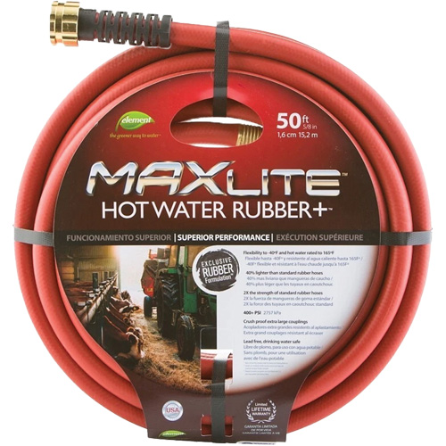 Tuyaux pour eau chaude, Caoutchouc, 5/8" dia. x 50' lo Les Fournitures Industrielles Méga