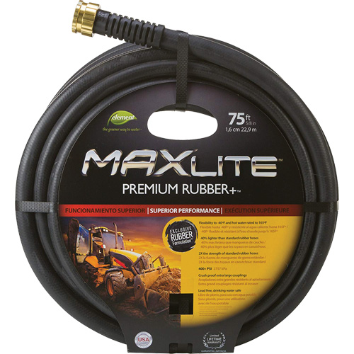 Boyaux pour usage commercial, Caoutchouc, 5/8" dia x 75' Les Fournitures Industrielles Méga