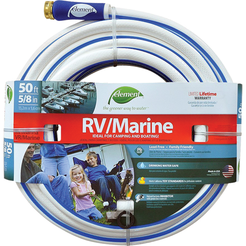 Element Marine & RV Water Hoses, PVC, 5/8" dia. x 50' Les Fournitures Industrielles Méga