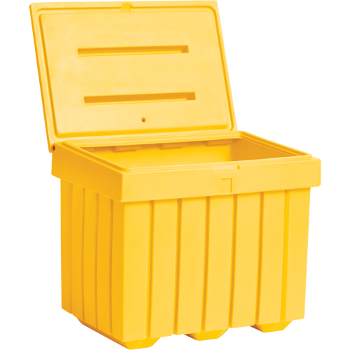 Economy Salt Sand Storage Container, 32" x 23" x 27-1/2", 10 cu. Ft., Yellow Les Fournitures Industrielles Méga