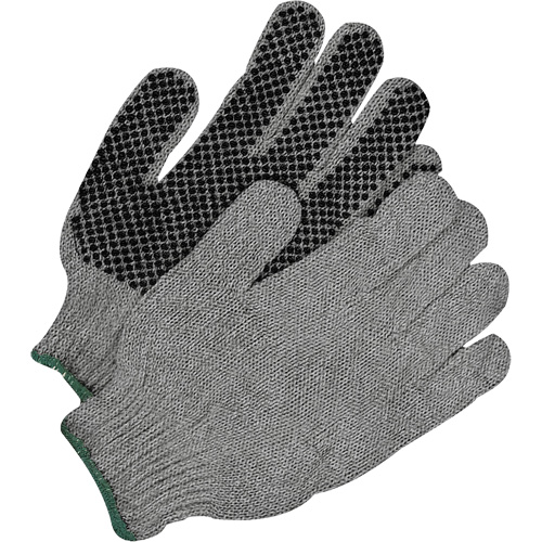 Gants &agrave; prise classique, Poly/coton, Un c&ocirc;t&eacute;, Grand Les Fournitures Industrielles Méga