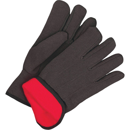 Classic Jersey Gloves, One Size, Black, Red Fleece, Slip-On Les Fournitures Industrielles Méga