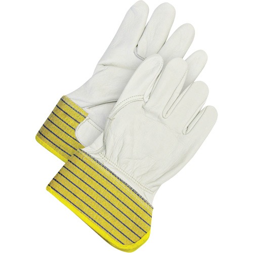 Gants d'ajusteur classiques, Grand, Paume en Cuir fleur de vache, Doublure en Molleton Les Fournitures Industrielles Méga