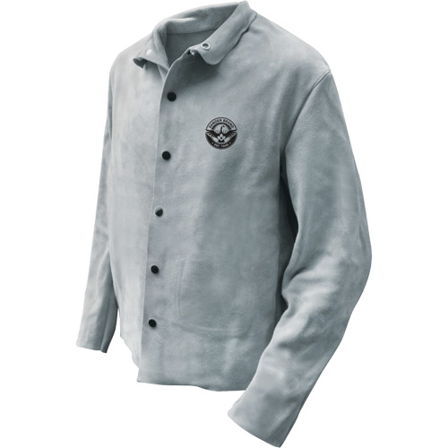 Veste de soudeur, Cuir, T-Grand, Gris Les Fournitures Industrielles Méga