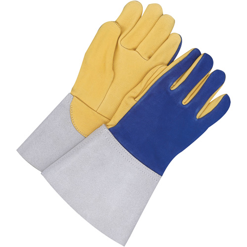 Gants pour soudeur TIG avec poignet de 5,5", Cuir fleur de daim, Taille 10 Les Fournitures Industrielles Méga
