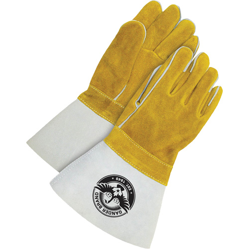 Gants pour soudeur avec poignet de 5", Cuir de vache refendu, Taille Taille unique Les Fournitures Industrielles Méga