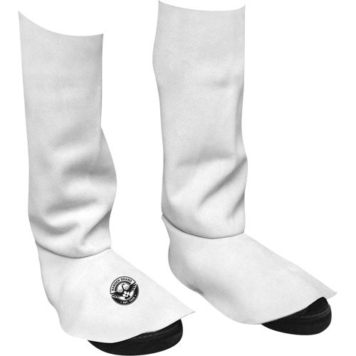 Leather Welding Spats, 15" L, Pearl Grey Les Fournitures Industrielles Méga