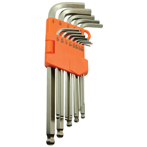 Ball End Hex Key Set, 13 Pcs., Imperial Les Fournitures Industrielles Méga