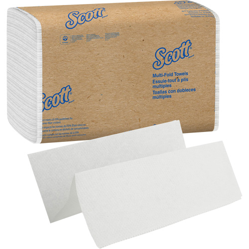 Scott&reg; Essential Multi-Fold Paper Towels, 1 Ply, 9-2/5" L x 9-1/5" W, 250 /Pack Les Fournitures Industrielles Méga