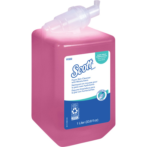 Nettoyant pour la peau avec agents hydratants Scott Pro, Mousse, 1 L, Parfum&eacute; Les Fournitures Industrielles Méga