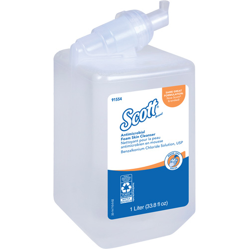 Nettoyant antimicrobien pour la peau Control de Scott, Mousse, 1 L, Sans parfum Les Fournitures Industrielles Méga