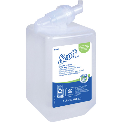 Nettoyant pour la peau certifi&eacute; &eacute;cologique Essential de Scott, Liquide, 1 L, Cartouche en plastique, Sans parfum Les Fournitures Industrielles Méga