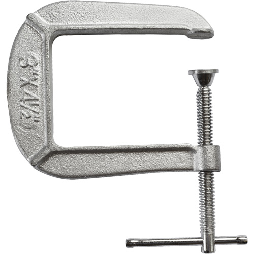 Serre-joint en C de s&eacute;rie l&eacute;g&egrave;re, Capacit&eacute; de 3" (76 mm), Profondeur de gorge de 4-1/2" (114 mm) Les Fournitures Industrielles Méga