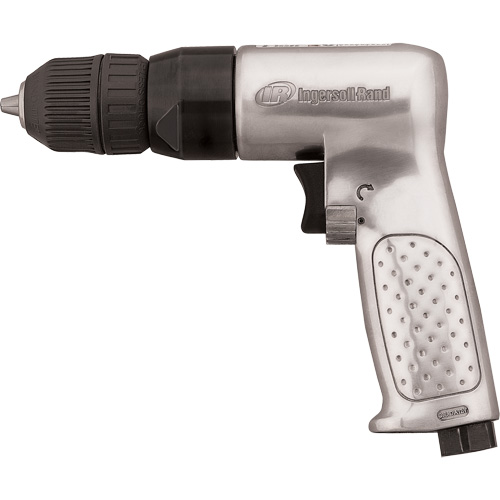 Perceuse pneumatique r&eacute;versible, 4 pi³/min, 1/4" NPTF, 93 dBA, 3/8" mandrin, Sans cl&eacute; Les Fournitures Industrielles Méga
