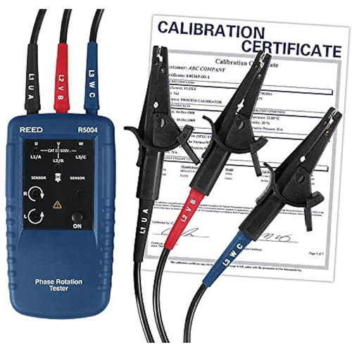 Testeur de phases de rotation du moteur avec certificat de calibration Les Fournitures Industrielles Méga