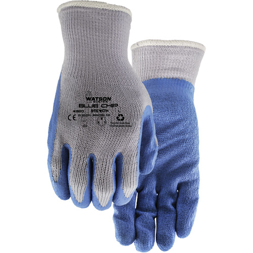 Gants enduits Stealth Blue Chip, Grand, R&ecirc;vetement Latex de caoutchouc, Calibre 10, Enveloppe en Polyester Les Fournitures Industrielles Méga