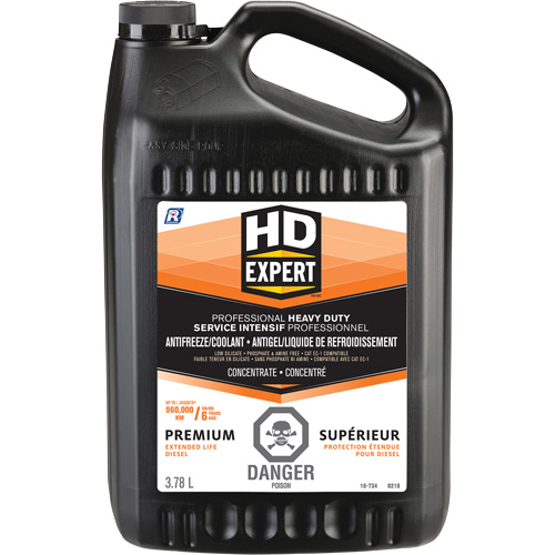 Antigel/liquide de refroidissement concentr&eacute; pour dur&eacute;e de vie prolong&eacute;e pour moteur diesel Turbo Power, 3,78 L, Gallon Les Fournitures Industrielles Méga