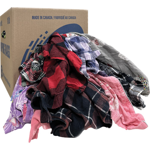 Wiper Rags, Flannel, 10 lbs. Les Fournitures Industrielles Méga