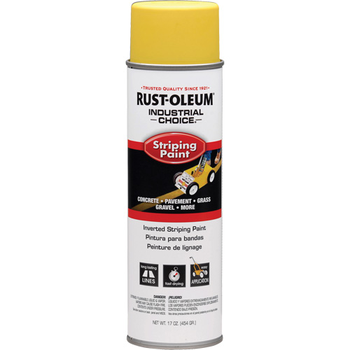 Industrial Choice&reg; S1600 System Inverted Striping Spray Paint, Yellow, 18 oz., Aerosol Can Les Fournitures Industrielles Méga