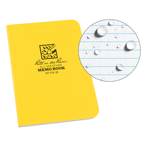 Livre m&eacute;mo, Couverture souple, Jaune, 112 Pages, 3-1/2" , 5"  Les Fournitures Industrielles Méga