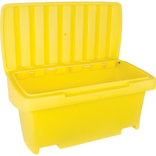 Heavy-Duty Outdoor Salt and Sand Storage Container, 24" x 48" x 24", 10 cu. Ft., Yellow Les Fournitures Industrielles Méga