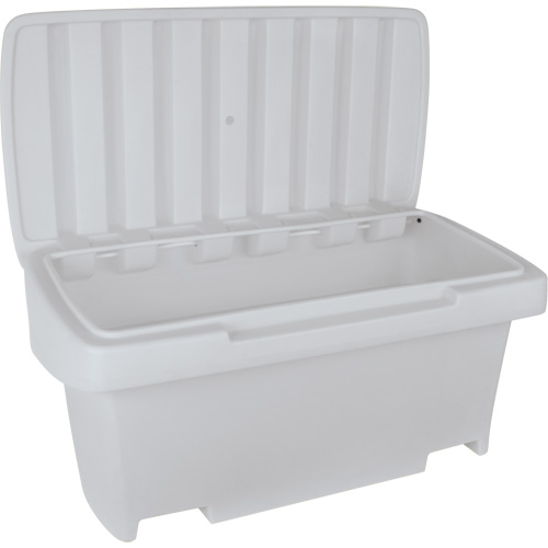 Heavy-Duty Outdoor Salt and Sand Storage Container, 24" x 48" x 24", 10 cu. Ft., Grey Les Fournitures Industrielles Méga
