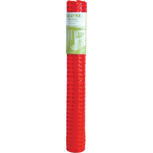 Plastic Snow Fence, 50' L x 4' W, Orange Les Fournitures Industrielles Méga