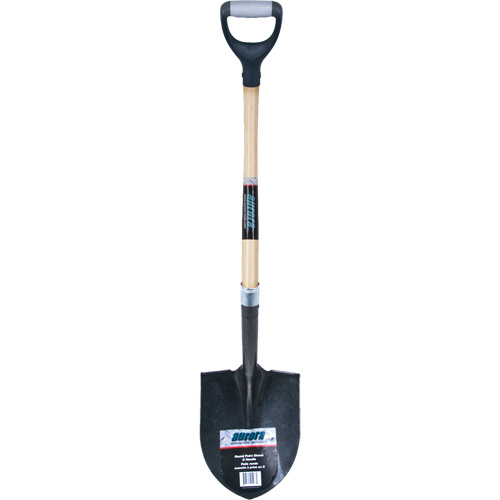 Pelle ronde robuste, Lame Acier au carbone, Bois dur, Manche Prise en D Les Fournitures Industrielles Méga