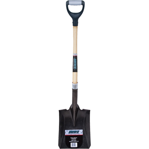 Pelle carr&eacute;e robuste, Bois dur, Lame Acier au carbone, Manche en Prise en D, Longueur 30" Les Fournitures Industrielles Méga
