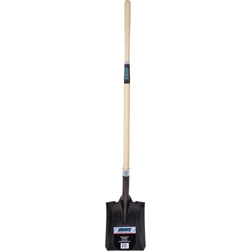 Pelle carr&eacute;e robuste, Bois dur, Lame Acier au carbone, Manche en Droit, Longueur 48" Les Fournitures Industrielles Méga