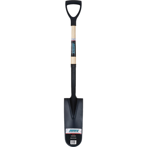 Pelle &agrave; drain robuste, Acier au carbone, Lame 16" x 6", 29" lo, Manche Prise en D Les Fournitures Industrielles Méga