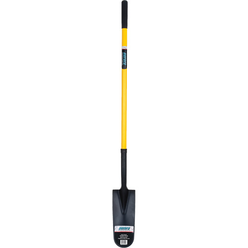 Pelle &agrave; drain, Acier durci, Lame 14" x 6", 46" lo, Manche Droit Les Fournitures Industrielles Méga