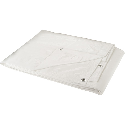 B&acirc;che, Robuste, Blanc, 8' x 6' x 6 mils Les Fournitures Industrielles Méga