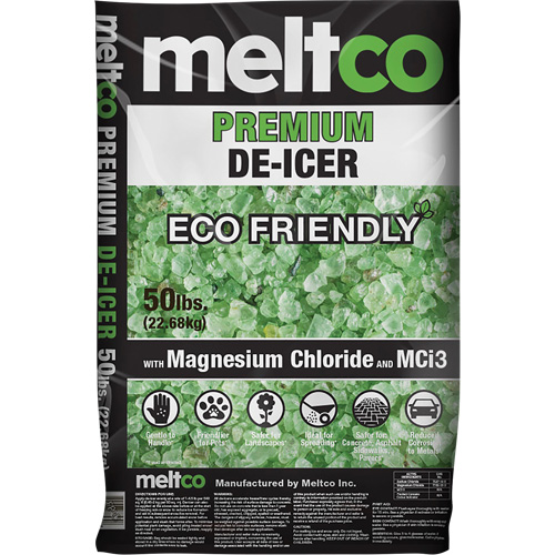 D&eacute;givreur &eacute;cologique de premi&egrave;re qualit&eacute;, Sac, 50 lb (22,7 kg), Point de fonte -25°C (-15°F) Les Fournitures Industrielles Méga
