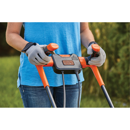 Lawn Mower with Comfort Grip Handle, Push Walk-Behind, Electric, 15" Cutting Width Les Fournitures Industrielles Méga