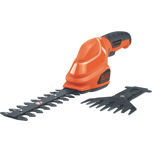 Cisailles de jardin/cisailles &agrave; haie 2-en-1, &agrave; pile, 3,6 V, Largeur de la coupe 4"/6" Les Fournitures Industrielles Méga