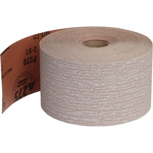 Abrasive No-Fil PSA Paper Roll, Aluminum Oxide, 2-3/4" W x 135' L, 220 Grit Les Fournitures Industrielles Méga