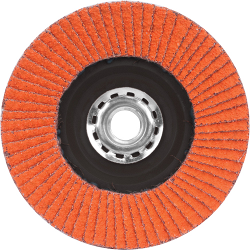 Flap Discs - Quick Trim SG Blaze R980P, 4-1/2" x 5/8"-11, Type 27, 40 Grit, Ceramic Les Fournitures Industrielles Méga