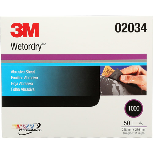 Imperiale Abrasive Sheet, 9" x 11", 1000 Grit, Silicon Carbide Les Fournitures Industrielles Méga