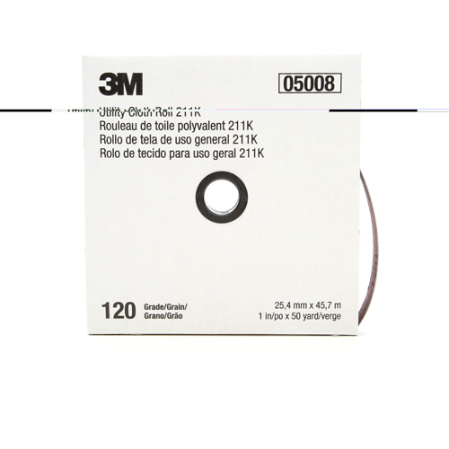 Rouleau de toile abrasive utilitaire 211K, Oxyde d'aluminium, 1" la x 150' lo, Grain 120 Les Fournitures Industrielles Méga