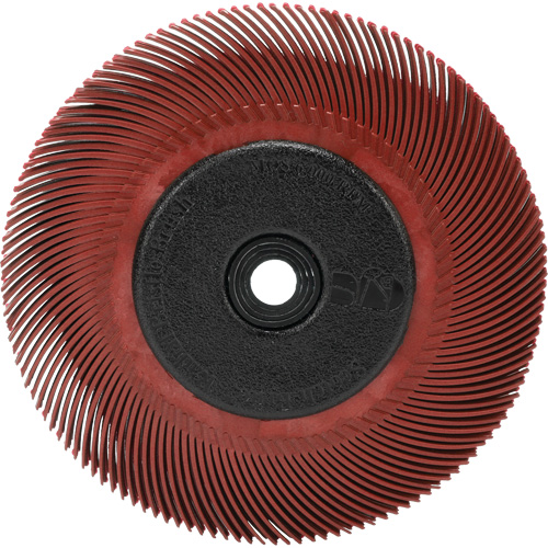 RADIAL BRISTLE BRUSH T-C6" With  ADAPTOR 220, Ceramic, 220 Grit, 6" Dia. Les Fournitures Industrielles Méga