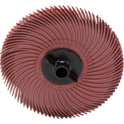 Meule en soie radiale Scotch-Brite, Oxyde d'aluminium, Grain 220, 3" dia. Les Fournitures Industrielles Méga