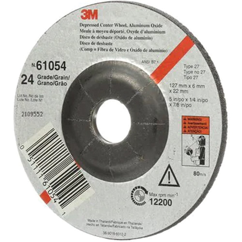 Depressed Centre Grinding Wheel, 5" x 27, Aluminum Oxide Les Fournitures Industrielles Méga