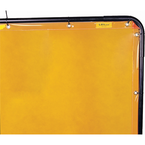 Lavashield Curtain, 68.5" x 68.5", High Transparency, Yellow Les Fournitures Industrielles Méga