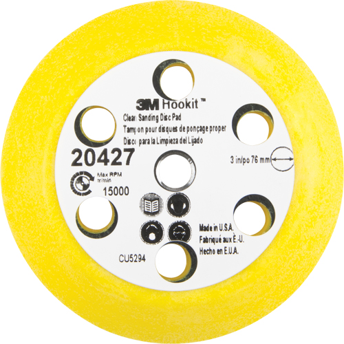Ensemble pour disque de ponçage net Hookit, dia 3" Les Fournitures Industrielles Méga