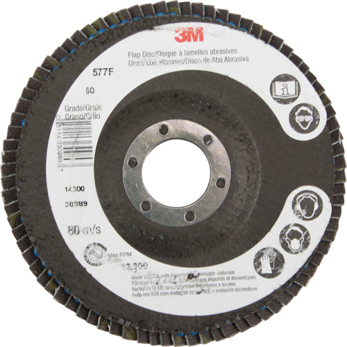 Disques &agrave; lamelles 577F, 4-1/2" x 7/8", Type 29, Grain 60, Zirconium Les Fournitures Industrielles Méga