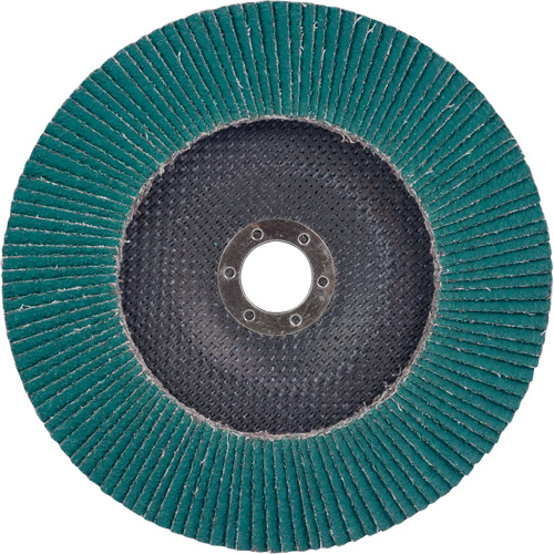 Flap Disc 577F, 7" x 5/8"-11, Type 27, 36 Grit, Zirconia Alumina Les Fournitures Industrielles Méga