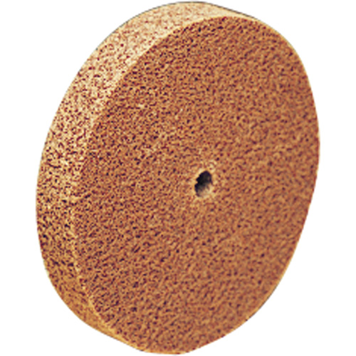 Meule d'abrasion et de polissage unitaris&eacute;e Scotch-Brite, 6" x 1/8", Arbre de 1/2", Grain de Cors&eacute;, Oxyde d'aluminium Les Fournitures Industrielles Méga