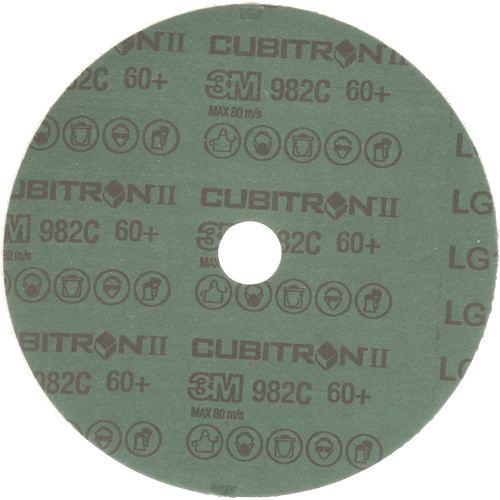 Cubitron II Fibre Discs - 982C, Ceramic Grain, 60+, 7" Dia x 7/8" Arbor Les Fournitures Industrielles Méga