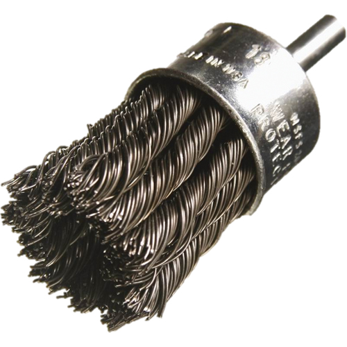 Brosses mont&eacute;es &agrave; fils nou&eacute;s, 1/2" dia., dia. Des fils 0,014", Tige 1/4" Les Fournitures Industrielles Méga
